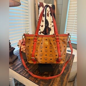 MCM Cognac 2 way Visetos D3179